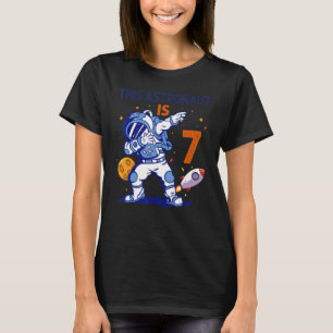 7 Year Old Astronaut Space Planet 7th Birthday Boy T-Shirt