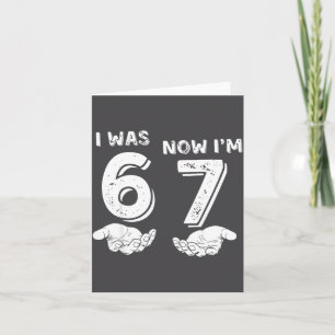 7 Year Old Birthday Girl Shirt - I Was 6 Now I'm 7 Card