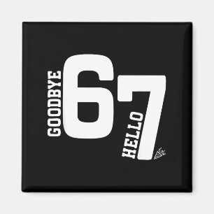 7 Year Old Birthday Goodbye 6 Hello 7 67 Meme Six Magnet