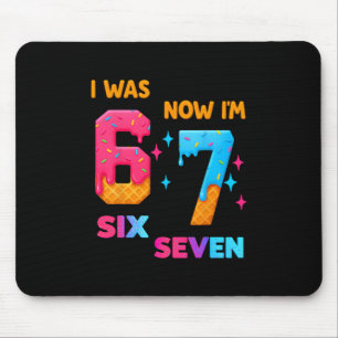 7 Year Old Birthday I Was 6 Now I'm 7 67 Funny For Mouse Mat