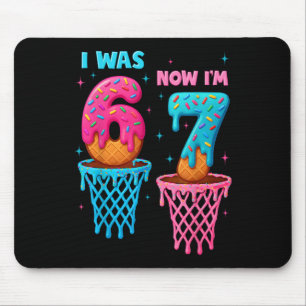 7 Year Old Birthday I Was 6 Now I'm 7 67 Meme Funn Mouse Mat