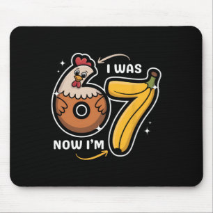 7 Year Old Birthday I Was 6 Now I'm 7 Chicken Nana Mouse Mat