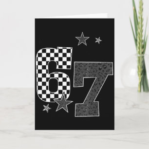 7 Year Old Birthday I Was 6 Now I'm 7 Funny 67 Mem Card