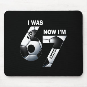 7 Year Old Birthday I Was 6 Now Im 7 Funny Kids So Mouse Mat