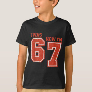 7 Year Old Birthday I Was 6 Now Im 7 Retro Six Sev T-Shirt