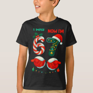 7 Year Old Birthday Shirt Was 6 Now Im 7 67 Funny 
