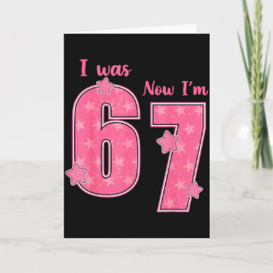 7 Year Old Birthday Shirt Was 6 Now I'm 7 67 Funny Card