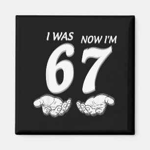 7 Year Old Birthday Shirt Was 6 Now I'm 7 67 Funny Magnet