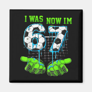 7 Year Old Birthday Shirt Was 6 Now I'm 7 67 Funny Magnet