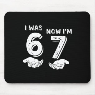 7 Year Old Birthday Shirt Was 6 Now I'm 7 67 Funny Mouse Mat