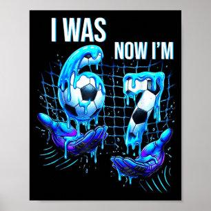 7 Year Old Birthday Shirt Was 6 Now Im 7 67 Funny Poster