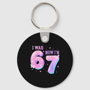 7 year old birthday was 6 7 67 groovy 7th birthday key ring