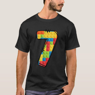7 Year Old Blocks Building Master Builder 7th Birt T-Shirt