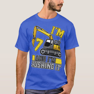 7 year old Crushing It Construction Truck 7th Birt T-Shirt