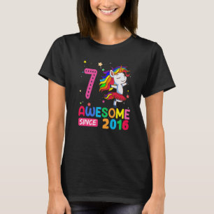 7 Year Old Girls Teens Unicorn 7th Birthday T-Shirt