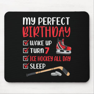 7 Year Old Ice Hockey Birthday Party 7th Boy Bday  Mouse Mat