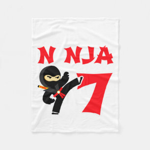 7 Year Old Karate Ninja Party Kids 7th Birthday T Fleece Blanket
