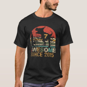 7 Year Old Kids Boy Awesome Since 2015 7Th Birthda T-Shirt