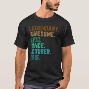7 Year Old Legend Since October 2015 7th Birthday T-Shirt