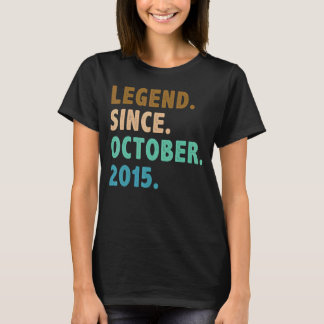 7 Year Old Legend Since October 2015 7th Birthday T-Shirt