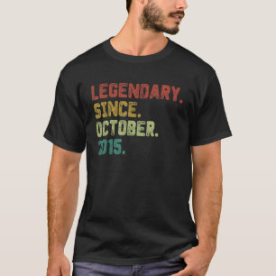 7 Year Old Legend Since October 2015 7th Birthday T-Shirt