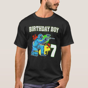 7 Year Old Paintball Birthday Party Boys 7Th For B T-Shirt