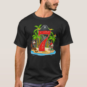 7 Year Old Pirate Birthday Arr Pirates Ship Arr 7t T-Shirt