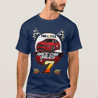 7 Year Old Race Birthday Tee 7th Racing Party