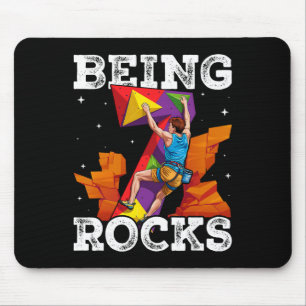 7 Year Old Rock Climbing 7th Birthday Adventures C Mouse Mat