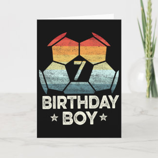 7 Year Old Soccer Player Gifts 7th Birthday Boy Se Card