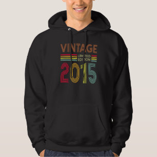 7 Year Old Vintage 2015 7th Birthday Hoodie