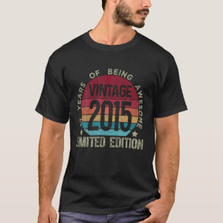 7 Year Old Vintage 2015 Limited Edition 7Th Birthd T-Shirt
