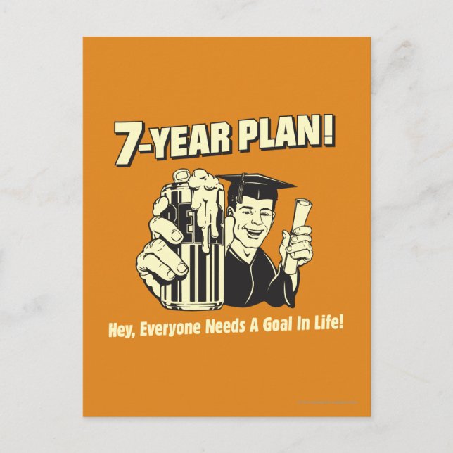 7 Year Plan: Everyone Needs a Goal Postcard (Front)