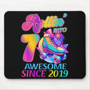 7 Years Awesome Since 2019 Hockey Theme Birthday 1 Mouse Mat