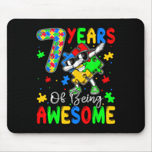 7 Years Of Being Au-some 7 Years Old Autism Awaren Mouse Mat