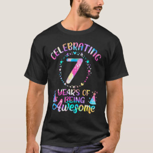 7 Years of Being Awesome 7 Years Old 7th Birthday T-Shirt