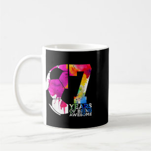 7 Years Of Being Awesome Soccer 7th Birthday Coffee Mug
