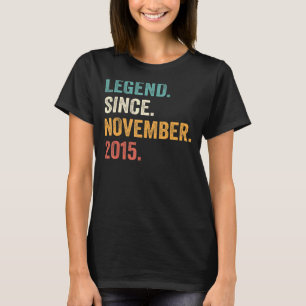 7 Years Old 7th Birthday Boy Legend Since Novembe T-Shirt