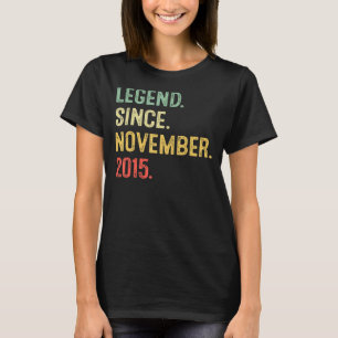 7 Years Old 7th Birthday Boy Legend Since Novembe T-Shirt