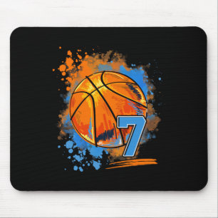 7 Years Old 7th Birthday Sketll Mouse Mat
