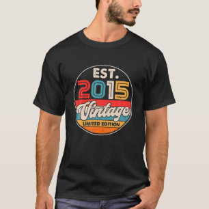 7 Years Old Bday Born In 2015 Vintage 7Th Birthday T-Shirt