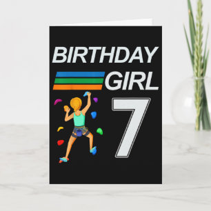 7 Years Old Birthday Bouldering Rock Climbing For Card