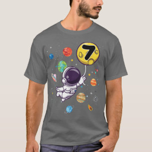 7 Years Old Birthday Boy Tees Astronaut 7th Birthd