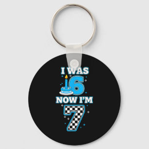 7 Years old birthday i 6 now i'm 7 6 7 birthday ki Key Ring