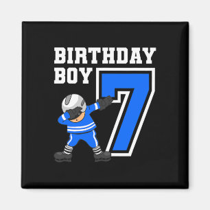 7 Years Old Boy Ice Hockey Player 7th Birthday Kid Magnet