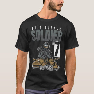 7 Years Old Boy Soldier Birthday Camouflage Gif T-Shirt