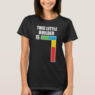 7 Years Old Building Blocks 7th Birthday Brick Toy T-Shirt