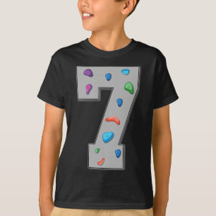7 Years Old Climber Birthday Bouldering Climbing R T-Shirt