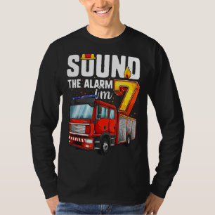 7 Years Old Firetruck Birthday Boy Firefighter T-Shirt