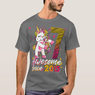 7 Years Old Gifts Unicorn Flossing 7th Birthday Gi T-Shirt